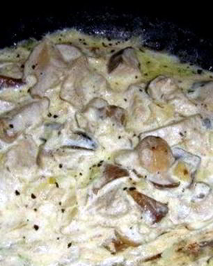Волнушки, жареные в сметанном соусе