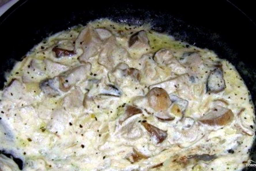 Рецепт волнушек, жареных в сметанном соусе