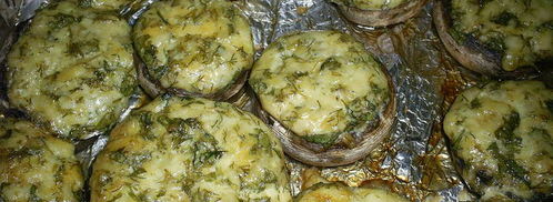 закусочные фаршированные шампиньоны. Шаг 7