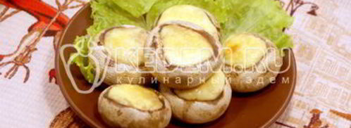 запеченные шампиньоны с сыром. Шаг 5