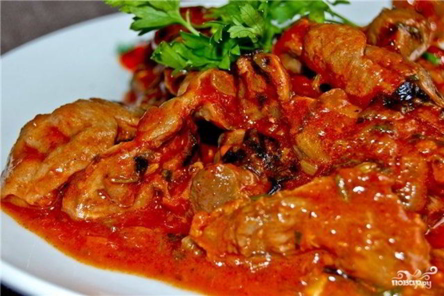 Рецепт гуляша из куриных потрохов