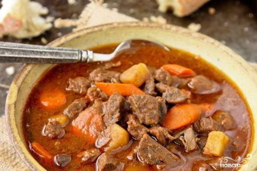 Рецепт гуляша по-венгерски с фасолью