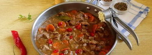 пряный гуляш из говядины на сковороде. Шаг 11