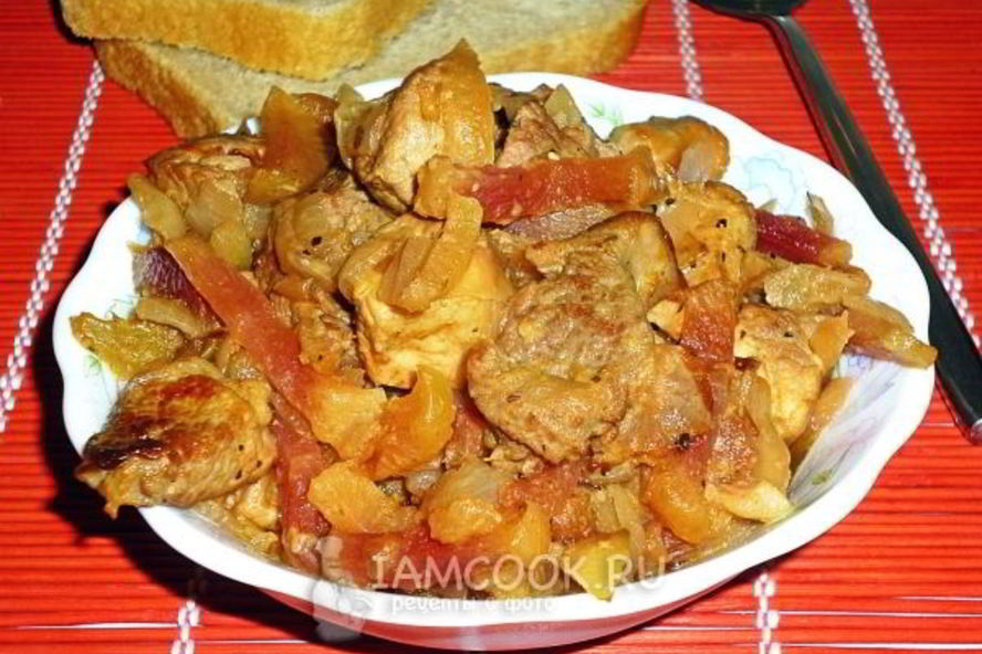 Рецепт свиного гуляша с китайской редькой