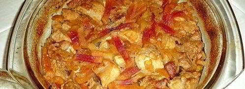 свиной гуляш с китайской редькой. Шаг 15