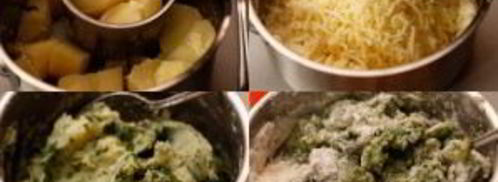 картофельные клецки со шпинатом. Шаг 3