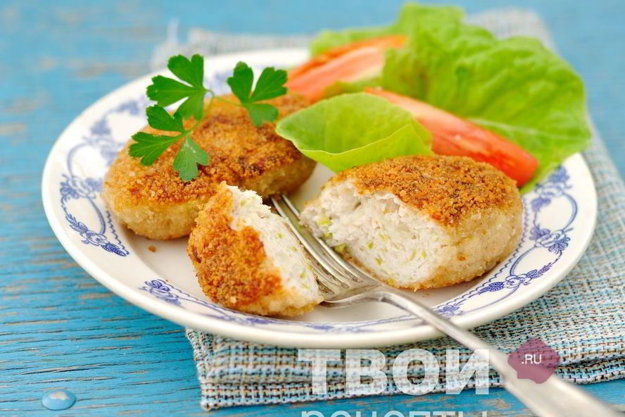 Рецепт куриных котлет с кабачками