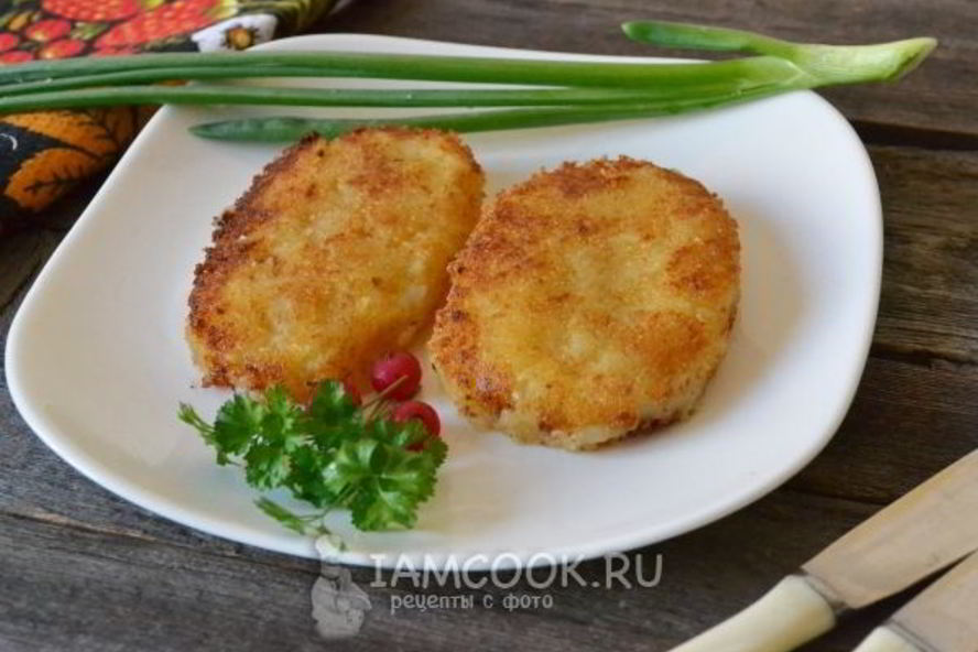Рецепт постных картофельных котлет с луком