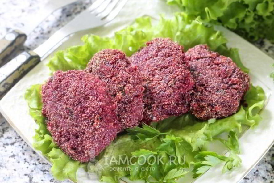 Рецепт постных свекольных котлет