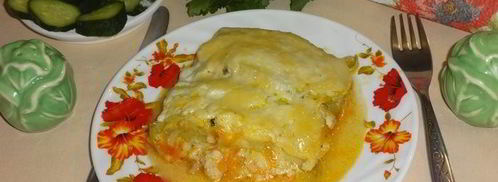 лазанья из кабачков с курицей. Шаг 27