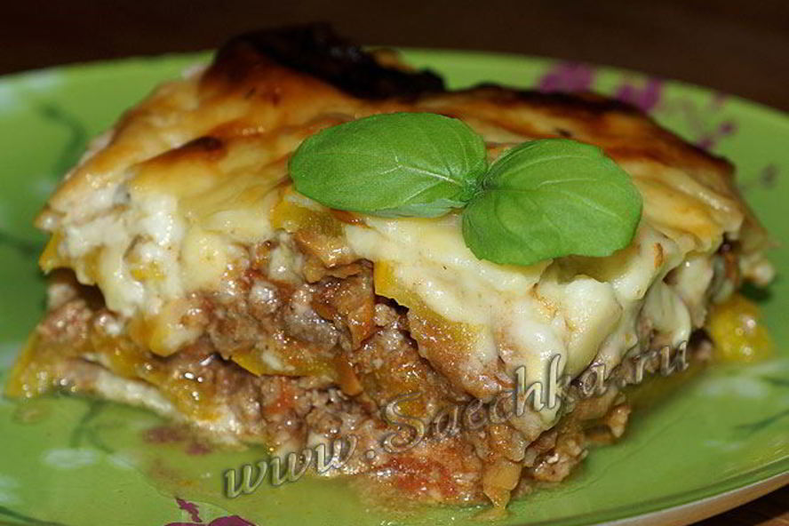 Рецепт лазаний из кабачков