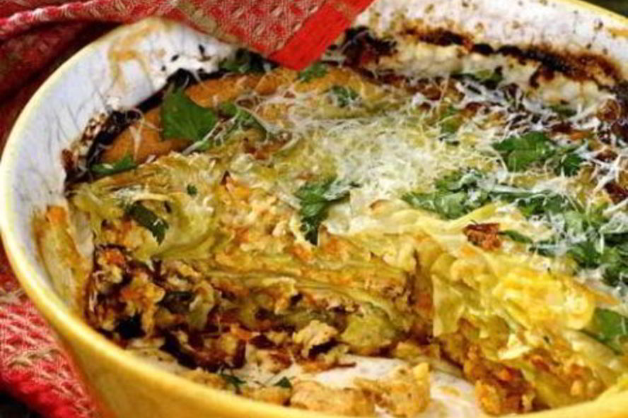 Рецепт лазаний из капусты с куриным фаршем