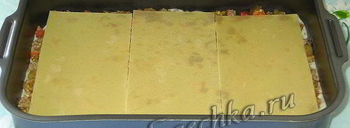 лазанья с фаршем и баклажанами. Шаг 12