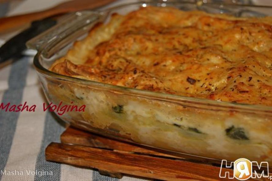 Рецепт лазаний с курицей и шпинатом