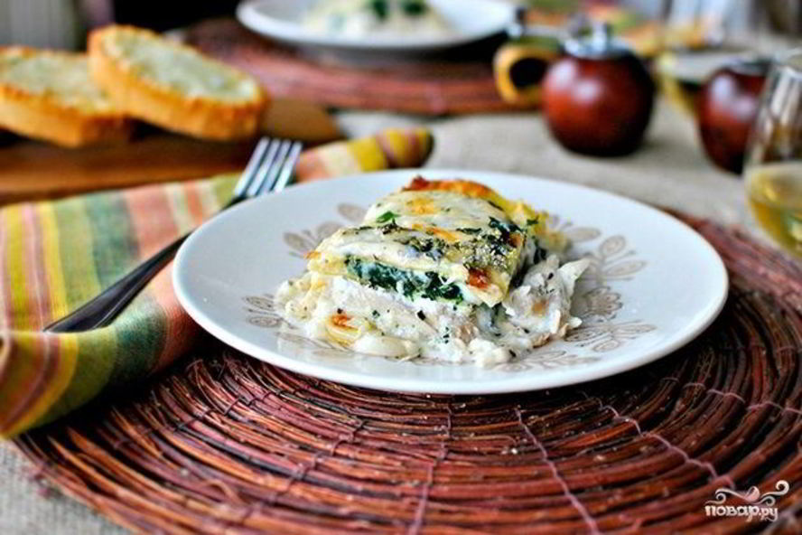 Рецепт лазаний с творогом и сыром