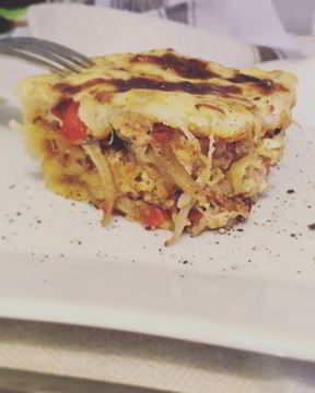 Лазанья с вешенками под соусом бешамель