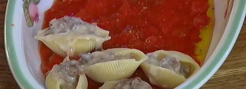 фаршированные макароны под соусом бешамель. Шаг 13