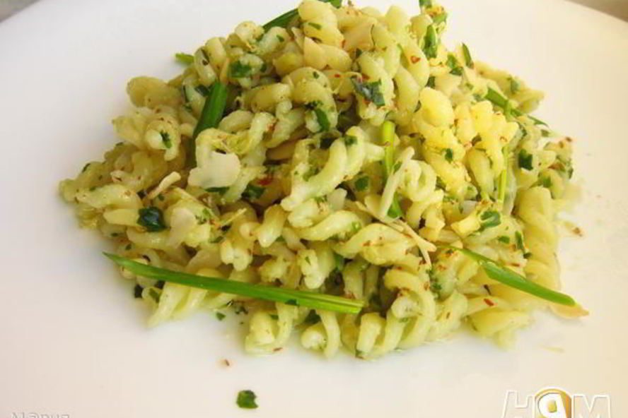 Рецепт макарон с черемшой