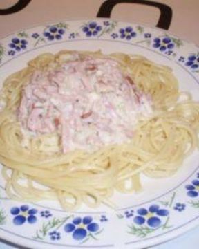 Макароны в сливочном соусе