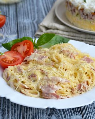 Паста Карбонара классическая со сливками