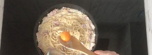 паста карбонара классическая со сливками. Шаг 10
