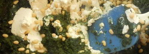 паста ракушки со шпинатом, рикоттой и кедровыми орешками. Шаг 6