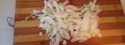 паста с шампиньонами и курицей в сливочном соусе. Шаг 3