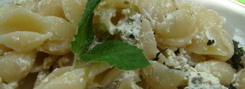 паста с творогом, каперсами и мятой. Шаг 4