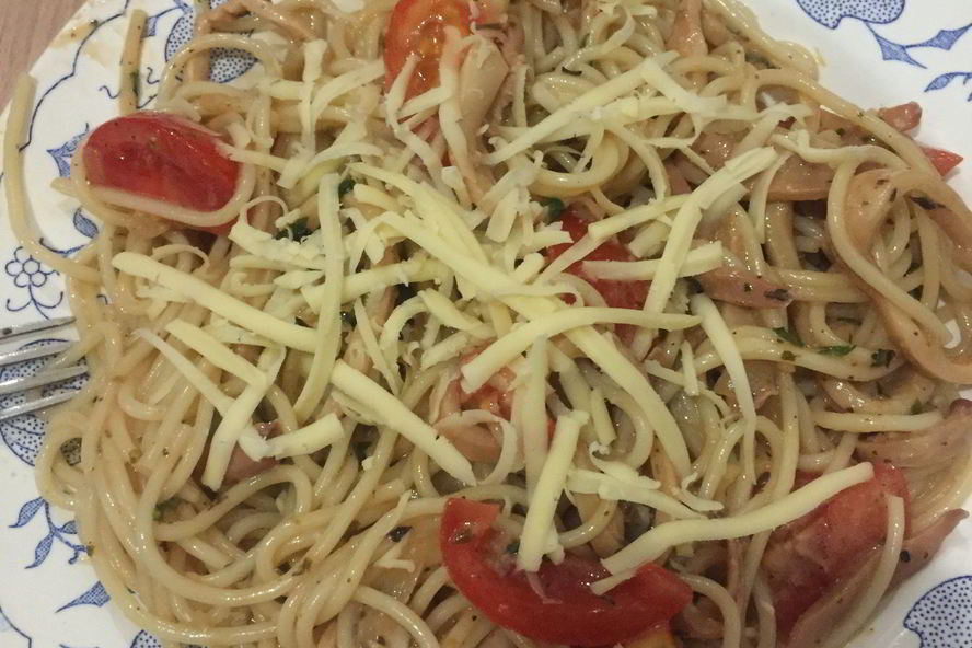 Рецепт сливочной пасты с кальмарами