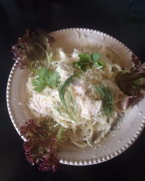 Спагетти в сливочном соусе