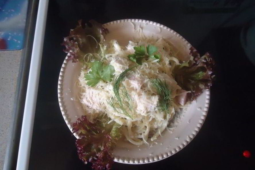 Рецепт спагетти в сливочном соусе