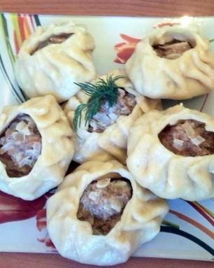 Манты на пару из говядины