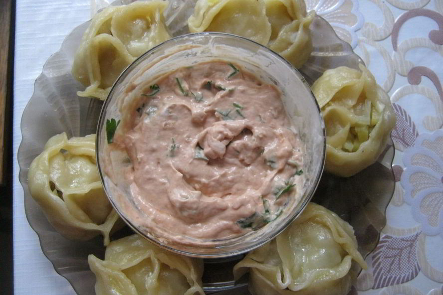 Рецепт мантов с картошкой и салом