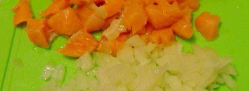 манты с лососем золотые рыбки. Шаг 3