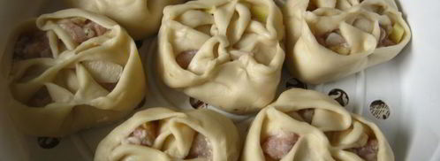 манты с мясом и картофелем. Шаг 14