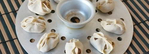 манты с мясом и картошкой. Шаг 23