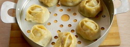 манты с мясом. Шаг 19