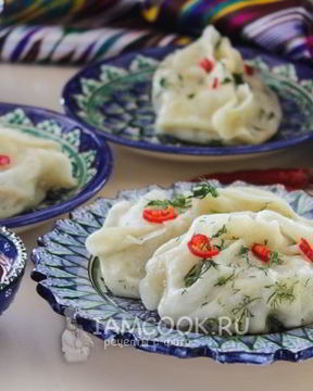 Постные манты с картошкой