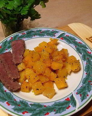 Мгновенный гарнир из тыквы