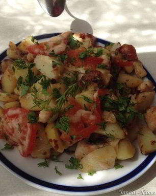 Картофель по-французски на сковородке
