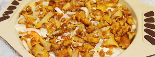 картошка по-французски с грибами лисичками в духовке. Шаг 6