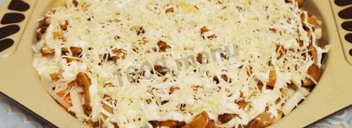 картошка по-французски с грибами лисичками в духовке. Шаг 8