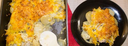 мясо по-французски классически в духовке с картошкой. Шаг 20