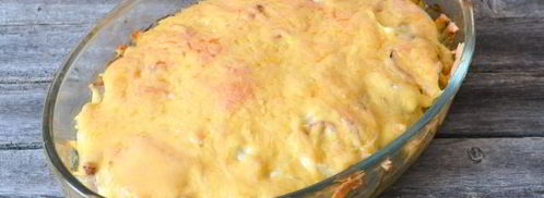 мясо по-французски с картофелем и фаршем. Шаг 17