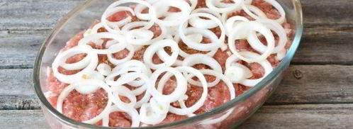 мясо по-французски с картофелем и фаршем. Шаг 11