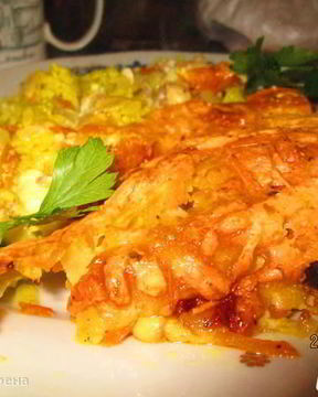 Мясо по-французски с овощами и специями