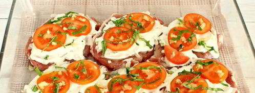 мясо по-французски с помидорами. Шаг 5