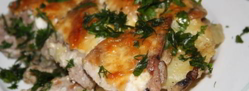 мясо по-французски с шампиньонами. Шаг 13