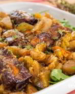 Бараньи ребрышки с овощами