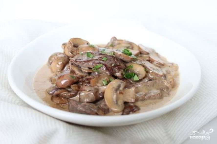 Рецепт бефстроганова со сметаной
